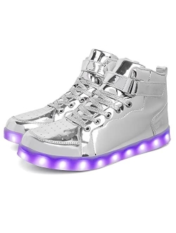 Wajin LED Light Up Shoes High-top Flashing Dancing Sports Shoes for Women Men Gift with USB Charging Glowing Luminous Fashion Sneakers