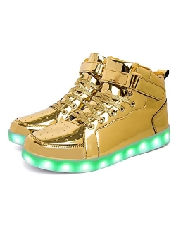 Wajin LED Light Up Shoes High-top Flashing Dancing Sports Shoes for Women Men Gift with USB Charging Glowing Luminous Fashion Sneakers