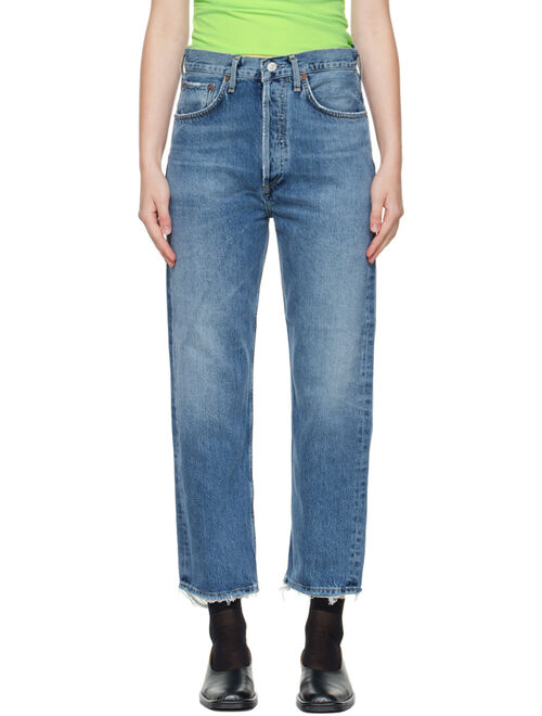 AGOLDE Blue 90's Crop Jeans