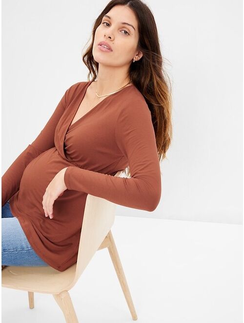 Gap Maternity Jersey Nursing Wrap Top