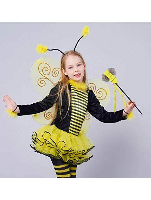 Ikali Bumble Bee Costume, Princess Fancy Dress Up(Tutu, Wings, Antenna)