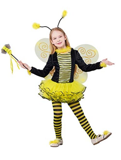 Ikali Bumble Bee Costume, Princess Fancy Dress Up(Tutu, Wings, Antenna)