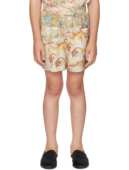 BO(Y)SMANS Kids Off-White Surf Shorts