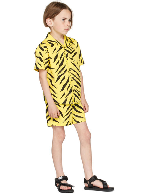 BO(Y)SMANS Kids Yellow Zebra Shorts