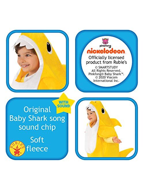 Rubie's Kid's Baby Shark Costume with Sound Chip