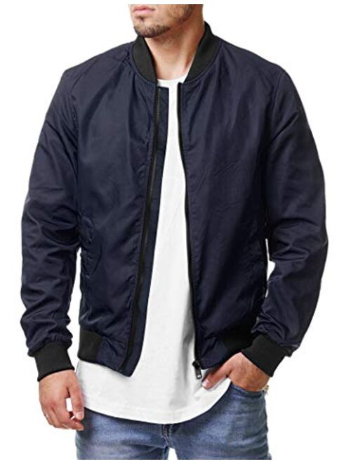 COOFANDY Men Bomber Jacket Lightweight Casual Softshell Flight Windbreaker Coat