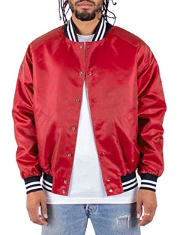 Shaka Wear Mens Bomber Jacket Classic Padded Relaxed Fit Water Resistant College Baseball Varsity Coat S-3XL