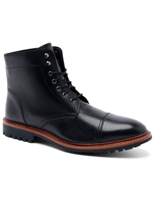 ANTHONY VEER Men's Ranveer Cap-Toe Rugged 6" Lace-Up Boots