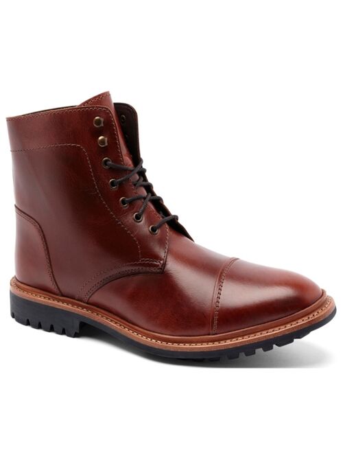 ANTHONY VEER Men's Ranveer Cap-Toe Rugged 6" Lace-Up Boots