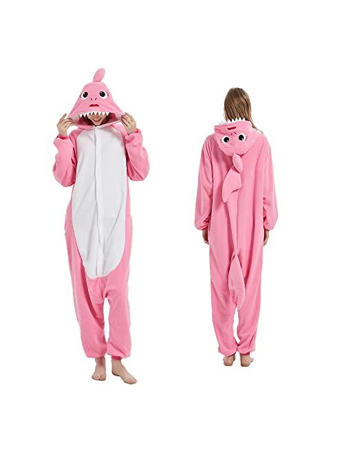 MAJ&COS Onesie Animal Pajamas White Chicken Adult Cartoon Cosplay Christmas Halloween Costume For Women Men