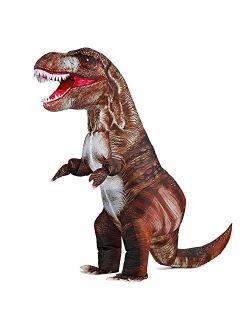 Mxosum Inflatable Dinosaur Costume for Adults Blow up T-rex Costume Funny Party Dino Costume Fancy Halloween Costume Suit