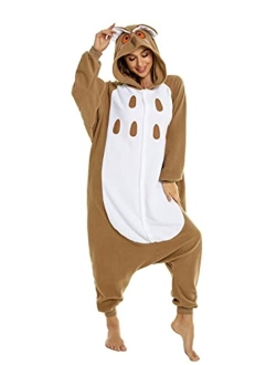 CANASOUR Polar Fleece Christmas Adult Anime Unisex Animal Costume Cosplay Onesie