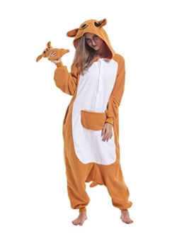 Sqlszt Animal Adult Onesie Pajamas Plush One Piece Cosplay Animal Costume