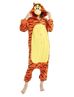 Sqlszt Animal Adult Onesie Pajamas Plush One Piece Cosplay Animal Costume