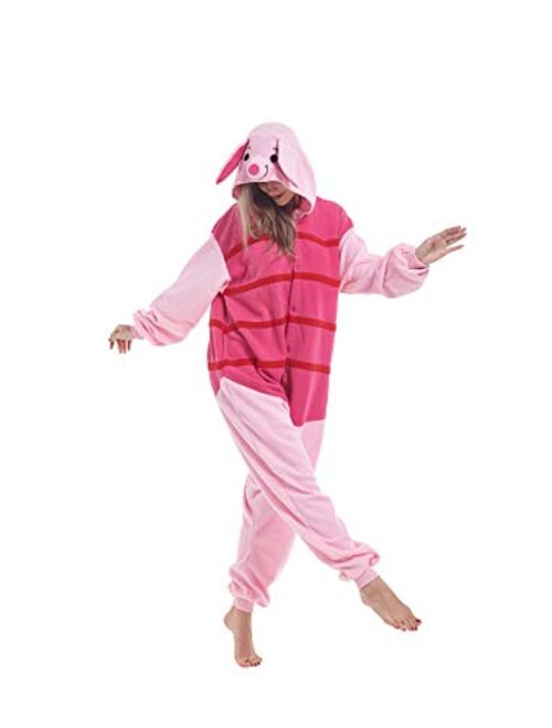 Sqlszt Animal Adult Onesie Pajamas Plush One Piece Cosplay Animal Costume