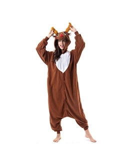 Beauty Shine Adult Unisex Animal Costume Halloween Christmas Cosplay Plush Pajamas Onesie