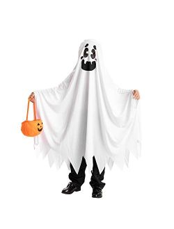 Ghost Boo and Friendly Costume for Child Halloween Spooky Trick-or-Treating (5-7 yr)