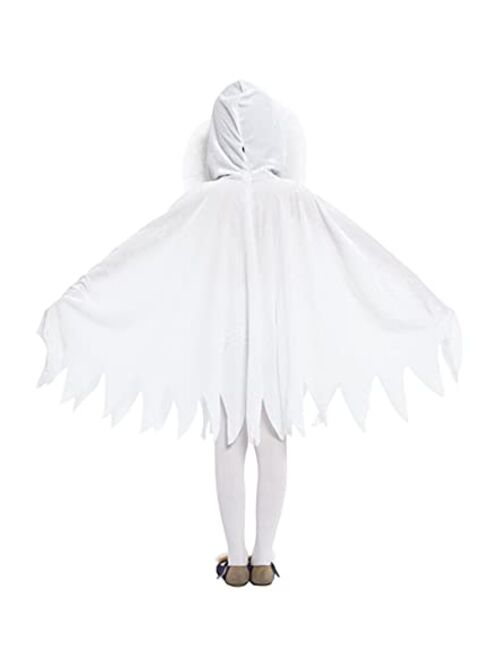 #Na Kids White Ghost Cloak Spooky Trick-or-Treating Halloween Costume with HandBag