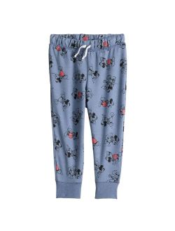 Toddler Boy Disney Farmer Mickey Mouse Print French Terry Jogger Pants by Jumping Beans