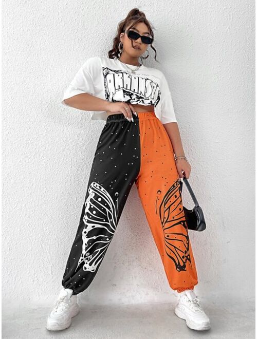 shein butterfly sweatpants