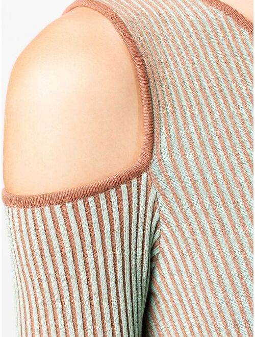 Andersson Bell striped panel knit midi dress