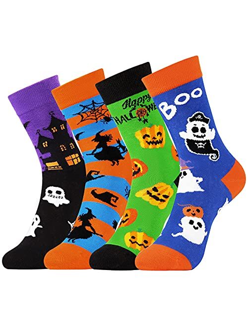 Panpacsight Kids Boys Girls Halloween Christmas Novelty Funny Socks Crazy Cotton Colorful Cute Stockings