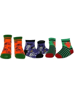 TeeHee Kids Fun Halloween Novelty Socks for Little Kids Toddler Crew Socks Multi Pair Pack