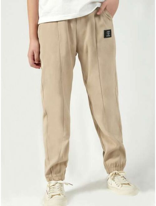 Shein Boys Patched Detail Pants