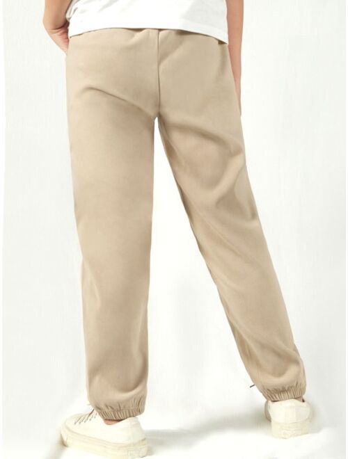 Shein Boys Patched Detail Pants