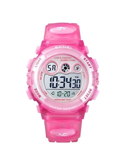 GOLDEN HOUR Watches for Kids Digital Sport Waterproof Boys Girls Watch Outdoor 12/24 H Alarm EL Backlight Stopwatch Military Child Wristwatch Ages 5-15