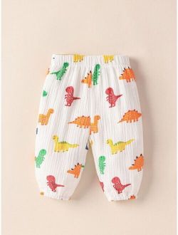 Newborn Baby Dinosaur Print Pants