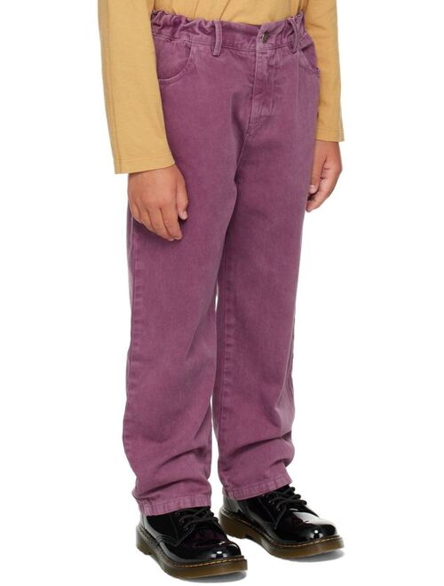 THE CAMPAMENTO Kids Purple Washed Trousers