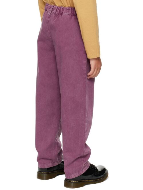 THE CAMPAMENTO Kids Purple Washed Trousers