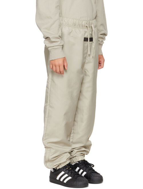 ESSENTIALS Kids Gray Nylon Track Pants