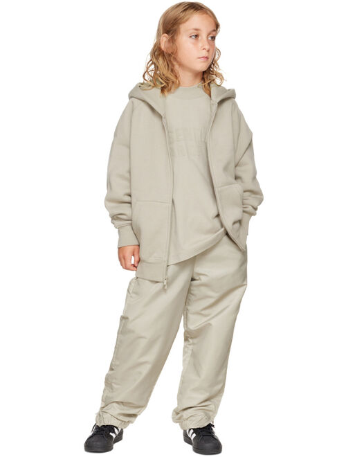 ESSENTIALS Kids Gray Nylon Track Pants