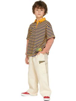 LUCKYTRY Kids Off-White Basic Pocket Dart Trousers