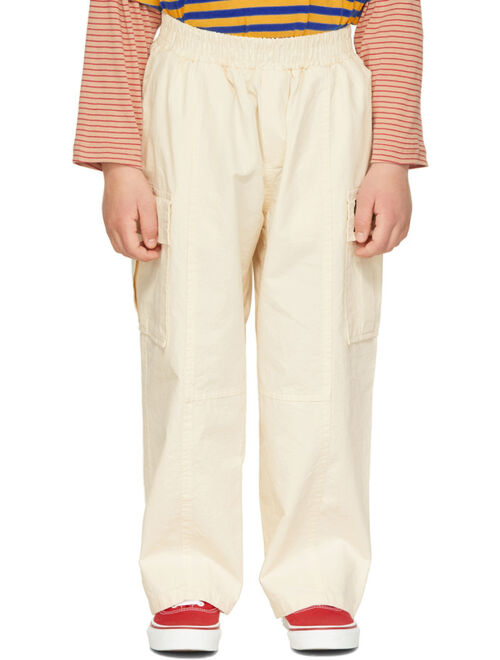 LUCKYTRY Kids Off-White Basic Pocket Dart Trousers