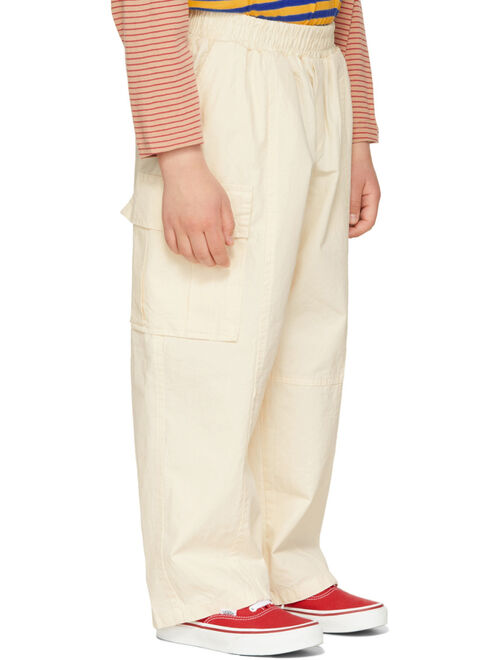 LUCKYTRY Kids Off-White Basic Pocket Dart Trousers