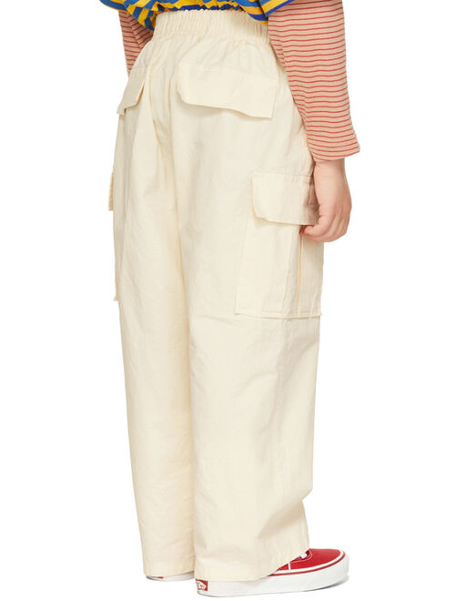 LUCKYTRY Kids Off-White Basic Pocket Dart Trousers