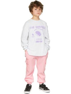 LUCKYTRY Kids Pink Waffle Pocket Lounge Pants