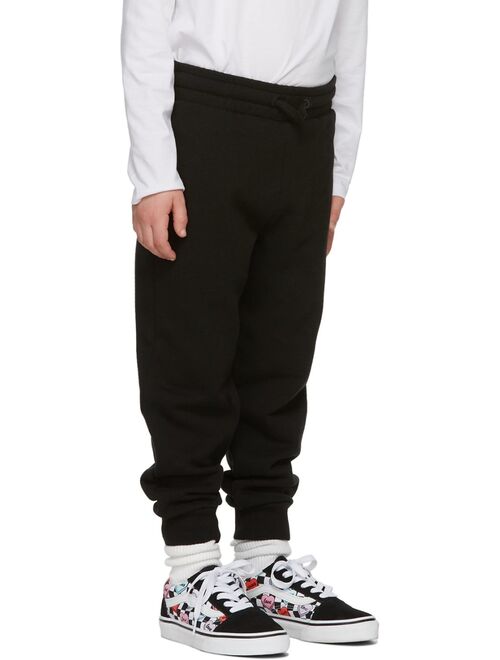 MARCELO BURLON COUNTY OF MILAN Kids Black Tempera Cross Lounge Pants