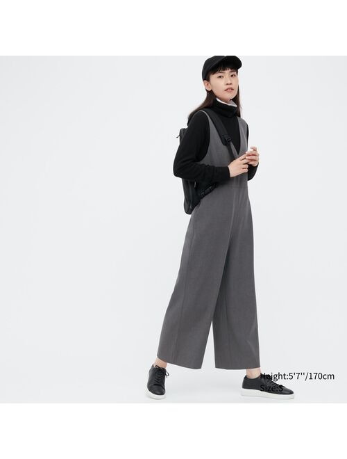 UNIQLO Deep V-Neck Dark Grey Jumpsuit For Women