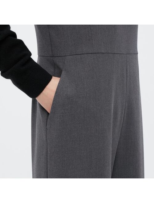 UNIQLO Deep V-Neck Dark Grey Jumpsuit For Women