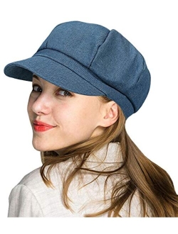 WETOO Womens Peaked Newsboy Cap for Women