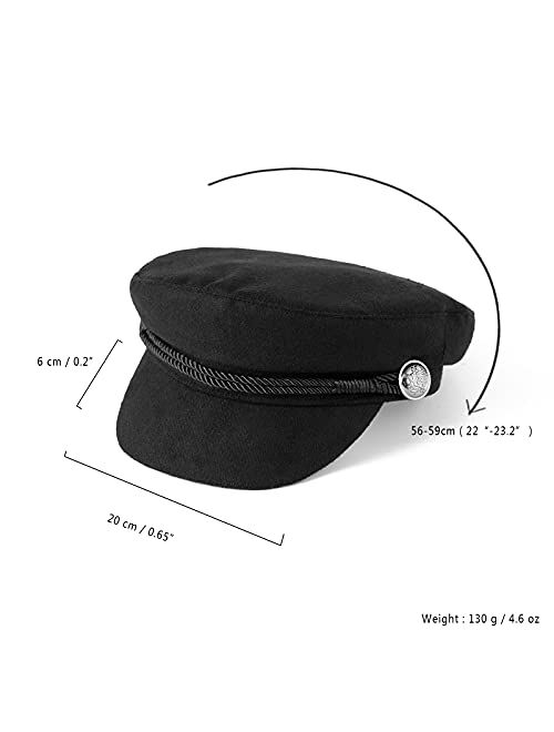 Siywina Womens Newsboy Cap Wool Winter Hats Baker Boy Hats Adjustable for Ladies