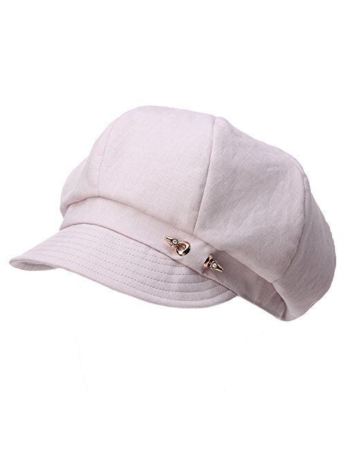 Fancet Packable Beret Newsboy Cap for Women Spring Summer Winter Gatsby Visor Hat 55-59 cm