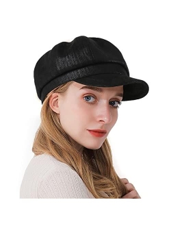 Tripome Newsboy Cap for Women-Beret Suede Poetic Justice Beret Irish for Womens Hats Fashion Fall