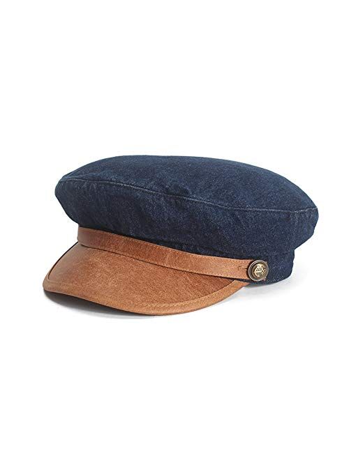 Jewelry-Box Men Women Corduroy Newsboy Cap Fiddler Ivy Hat Sailor Captain Sun Visor Winter