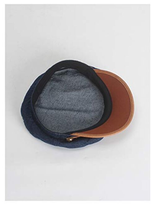 Jewelry-Box Men Women Corduroy Newsboy Cap Fiddler Ivy Hat Sailor Captain Sun Visor Winter