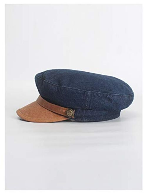 Jewelry-Box Men Women Corduroy Newsboy Cap Fiddler Ivy Hat Sailor Captain Sun Visor Winter